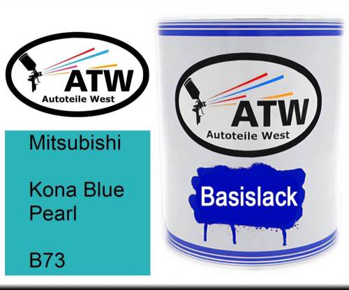 Mitsubishi, Kona Blue Pearl, B73: 1L Lackdose, von ATW Autoteile West.